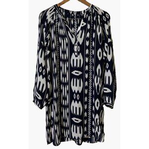 BANANA REPUBLIC Blue Casual Dress| Boho Summer Dress Women's Size 8 Excellent ve